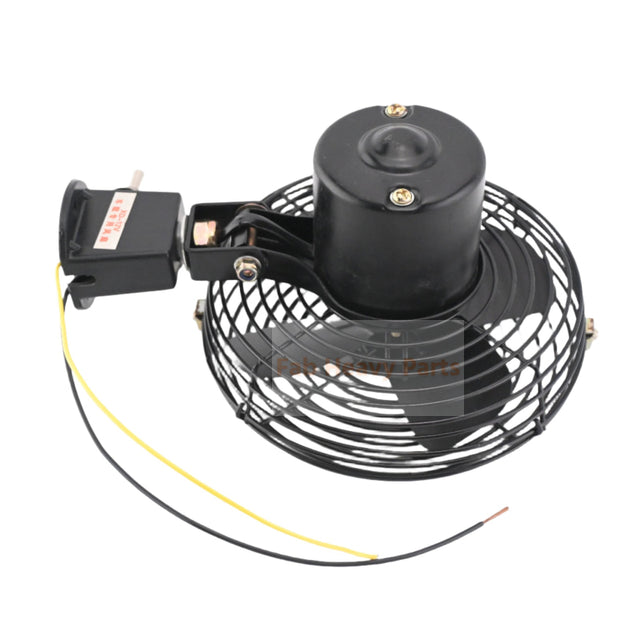 12V 6 Inch Cab Fan Air Circulating Fan for Excavator Loader Backhoe Tractor