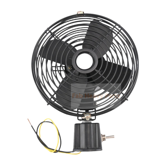 12V 6 Inch Cab Fan Air Circulating Fan for Excavator Loader Backhoe Tractor