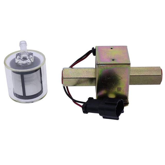 12V Fuel Pump 416-5886 with Filter 416-5884 Fits for Caterpillar CAT Loader 226D 232D 236D 239D 242D 246D 249D 257D 259D 262D 272D 277D 279D 287D 289D 297D 299D