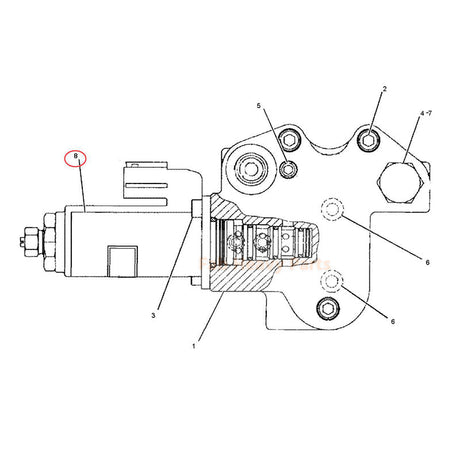 12V Magnetventil 225-4558 2254558 Passend für Caterpillar CAT Bagger 330D 336D 336E 345C 345D 349D 349E 349F 352F M330D W345C MH