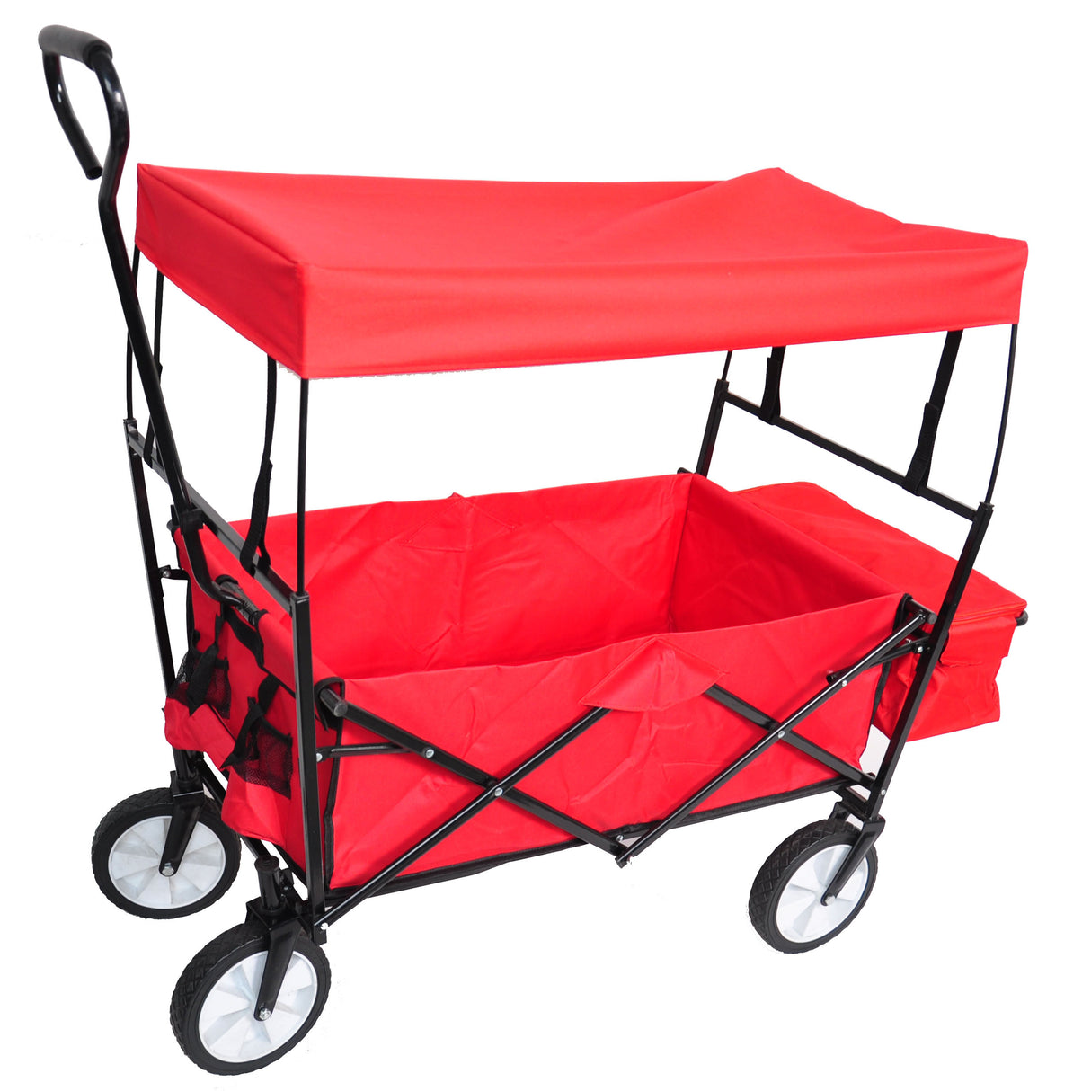 Garden Shopping Beach Cart Folding Wagon Red