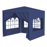 Carpa para fiestas de 10'x10', cenador resistente para exteriores, toldo para bodas + 4 paredes extraíbles, color azul