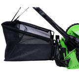 16-Inch 5-Blade Push Reel Lawn Mower with Grass Catcher Green