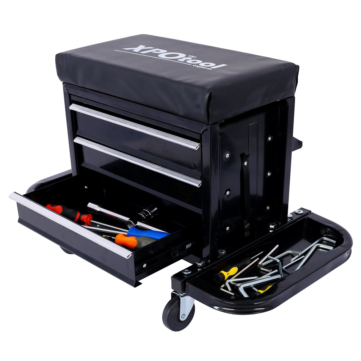 350 Pound Capacity Garage Glider Rolling Tool Chest Seat