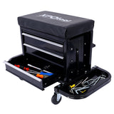 350 Pound Capacity Garage Glider Rolling Tool Chest Seat