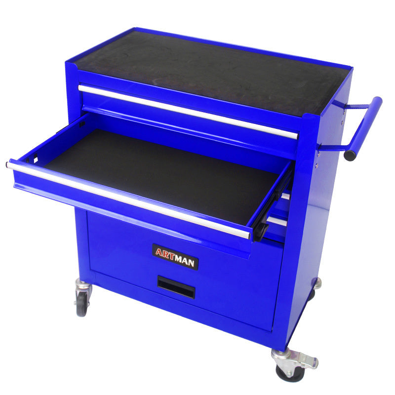 4 Drawers Multifunctional Tool Cart with Wheels Blue