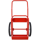 Malaking Dual Oxygen Tank Cart Dolly Double Cylinder 20" Pneumatic Wheels May kasamang dalawang Fastening Belt