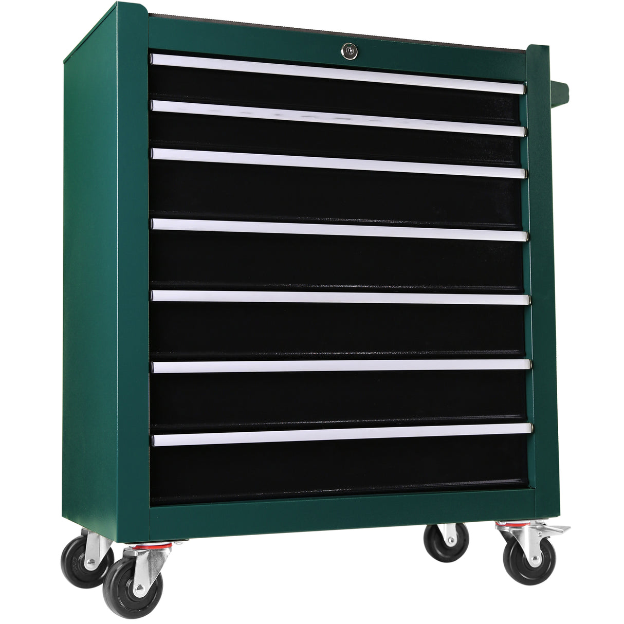 7-Drawer Rolling Tool Cart Box on Wheels Lockable Home Repair Storage Organizer Chest Cabinet para sa Mechanic Garage