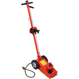 35 Ton Hydraulic Floor Jack Air Operated Axle Bottle na may 4 Extension Saddle Set Built-in Wheels Red