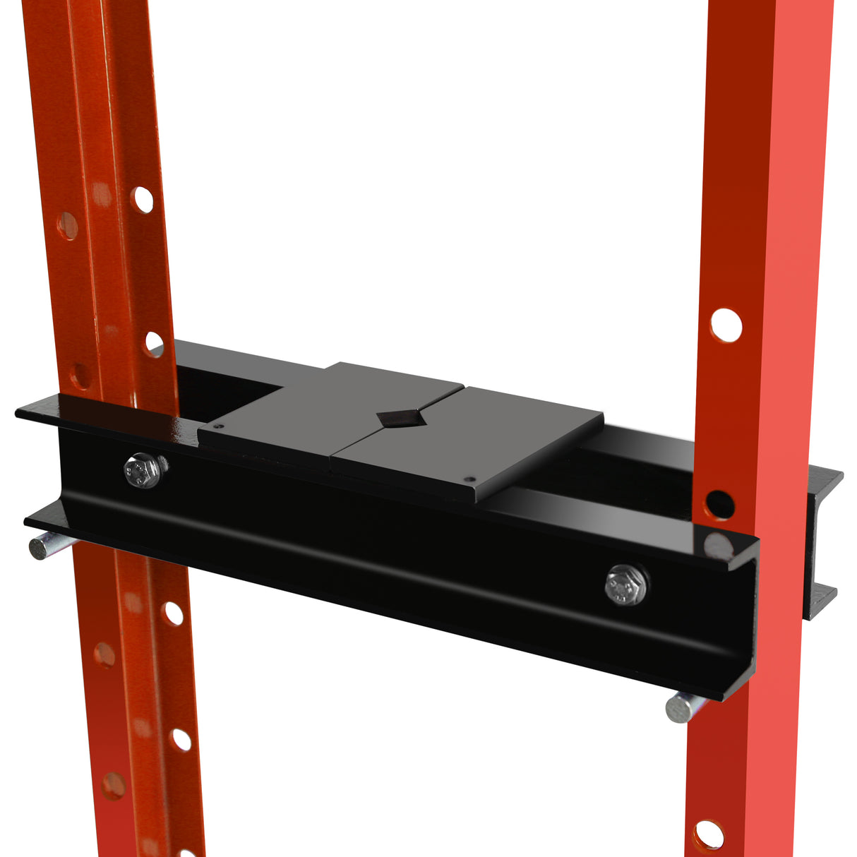 Steel H-Frame Hydraulic Garage/Shop Floor Press with Stamping Plates Pressure Gauge 12 Ton (24,000 lb) Capacity Red