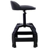 Pneumatic 360 Degree Swivel Stool Mechanics Rolling Creeper Seat Heavy Duty Black