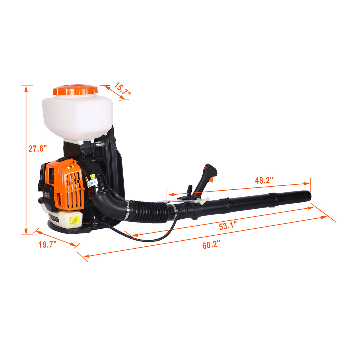 Rucksack-Nebler-Sprühgerät, Nebel- und Staubwedel-Sprühgerät, landwirtschaftliches Düngemittel, Sprüh-Staubmaschine, Moskito-Nebelgerät, EPA-konform, 52 cm³ Zweitaktmotor