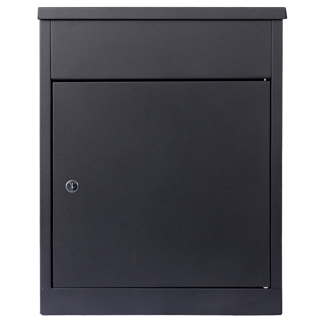 Package Delivery Boxes for Outside Mailbox Galvanized Steel Parcel Mailbox Wall Mounted Lockable Anti-Theft--Black