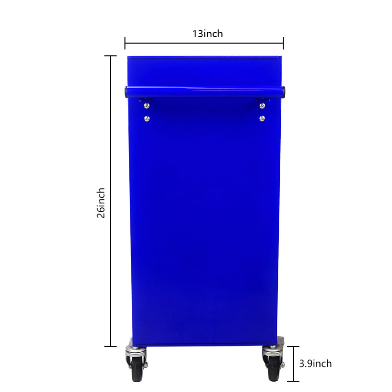 4 Drawers Multifunctional Tool Cart with Wheels Blue