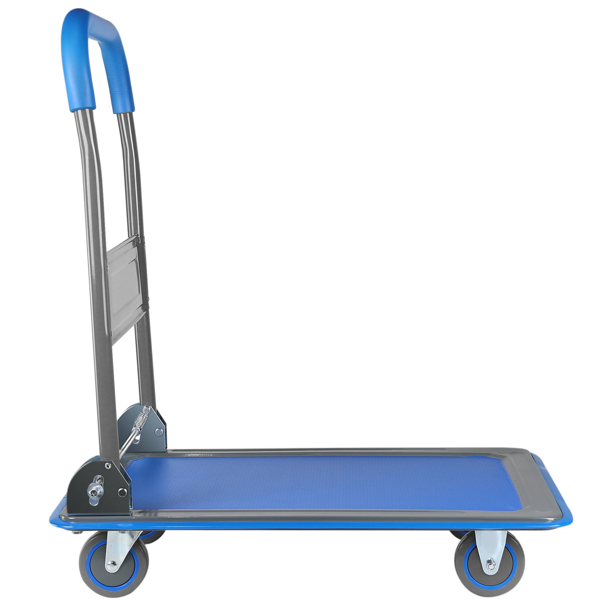 Upgraded Foldable Push Cart Dolly 330 lbs Capacity Moving Platform Hand Truck Heavy Duty Space Saving Collapsible Swivel Push Handle Flat Bed Wagon