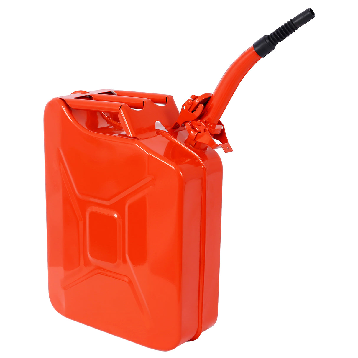 3 Pcs/Set 20 Liter (5 Gallon) Jerry Fuel Can with Flexible Spout Portable Tank Steel Gasoline Cars Trucks Equipment Red