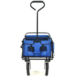 Vouwwagen Tuinwinkel Strandwagen Zwart Blauw