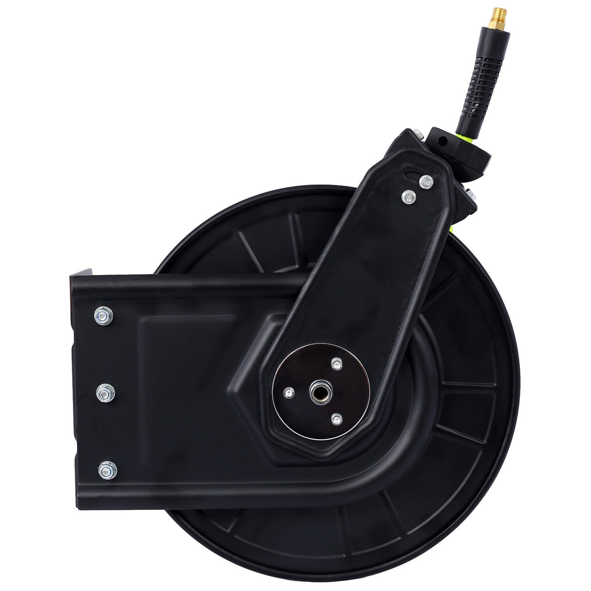 Retractable Air Hose Reel na May 3/8" Inch x 50' Ft Heavy Duty Steel Auto Rewind Pneumatic Industrial Grade Rubber 300 PSI--Itim