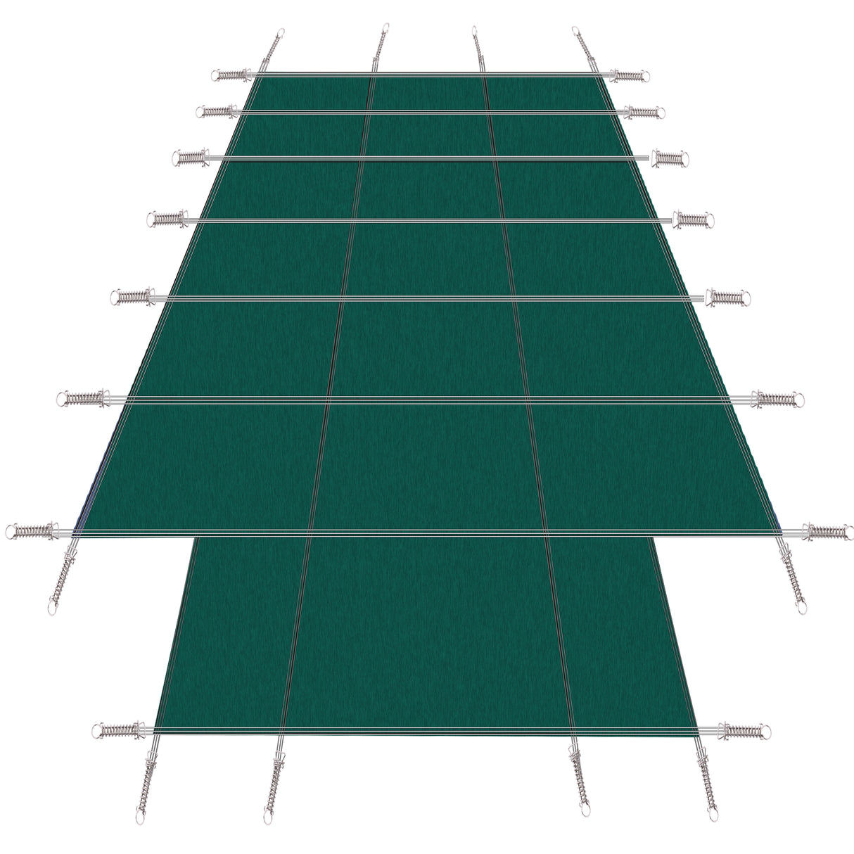 プール安全カバー 16x32フィートの長方形地下冬季スイミングプールに適合 4x8フィートのセンターエンドステップ付き トリプルステッチ高強度メッシュPP 優れた雨透過性設置金具 - グリーン