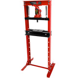 12 Ton Hydraulic Shop Floor Press Steel H-Frame na may mga Plate Adjustable Working Table Stand Jack para sa mga Gear at Bearing