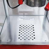 Popcorn Machine with Cart 8oz Popper with Stainless-Steel Kettle Heated Warming Deck and Old Maids Drawer Red