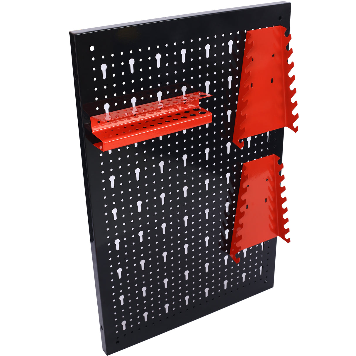 Stecktafel-Wand-Organizer, 1,2 m, Metall, Garage, Werkzeug-Organizer mit 3 Stecktafeln, Bohrer, Schraubenschlüssel, Rack-Haken, Zubehör, wandmontierte Aufbewahrung für Werkstatt, Lager, Schwarz