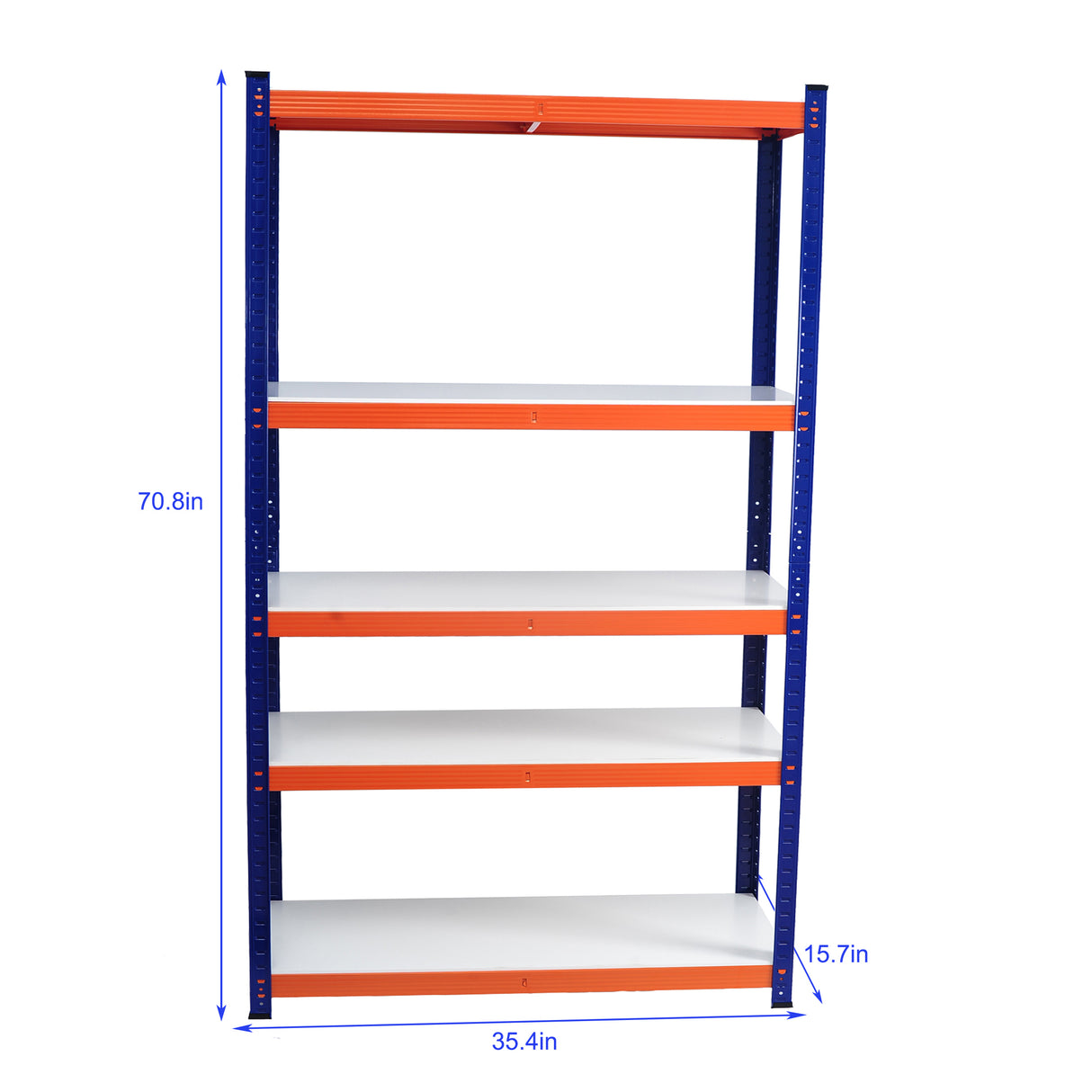 Capacity Garage Storage Shelves Heavy Duty Blue Orange