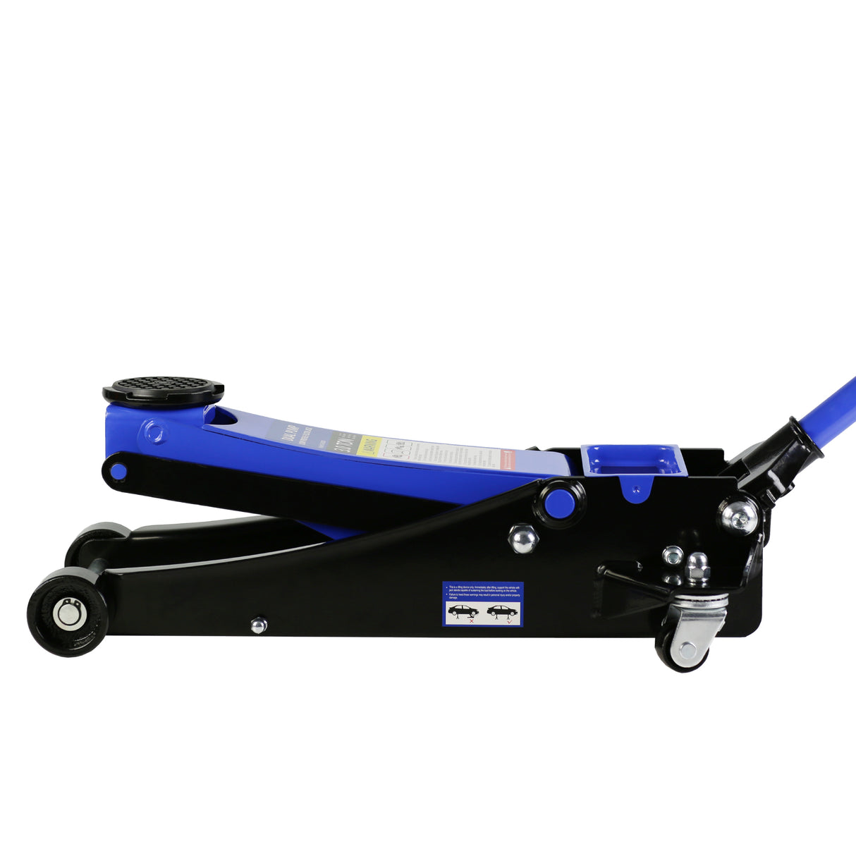 3T Hydraulic Ultra Low Floor Jack with Dual Pistons Quick Lift Pump Lifting Range 3.3"-19.7"