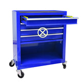 4 Drawers Multifunctional Tool Cart with Wheels Blue