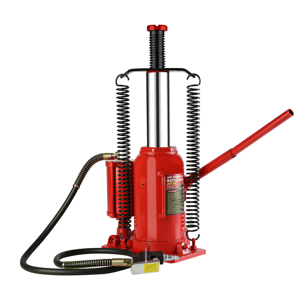 20 Ton Air Hydraulic Bottle Jack with Manual Hand Pump Used for The Maintenance of Automobiles Agricultural Vehicles Heavy Trucks Mobile Machinery and Heavy Equipment