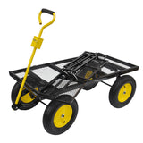 Big Wagon Cart Garden Trucks Transport Firewood Yellow Black