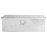 Herramienta de banda de rodadura de 5 barras de aluminio plateado resistente de 30 pulgadas, caja larga para camioneta, camioneta, remolque, llaves de bloqueo de almacenamiento debajo de la carrocería (30,1 "× 12,8" × 10,4 ")