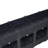 63"x15.7"x27.7" Elevated Planter Garden Box with Drainage Plug Raised Beds for Vegetable/Flower/Herb Outdoor Standing Gardening Kit--Black