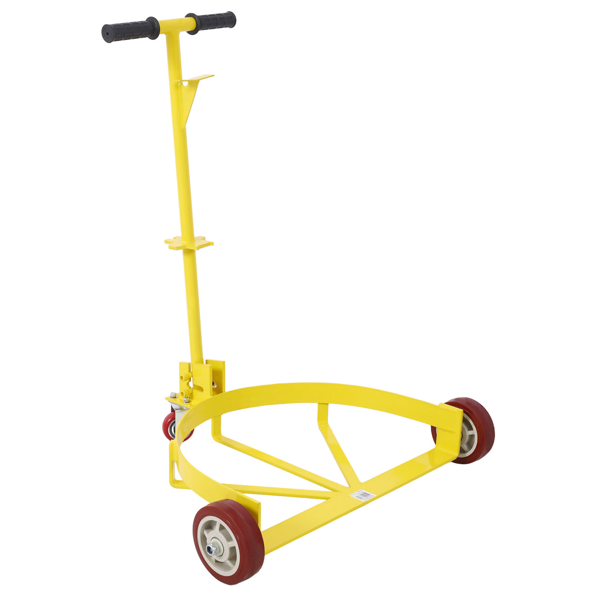 55 Gallon Drum Dolly 1pk 1200 lb Capacity Oil Barrel Drum Roller Cart Low Profile Steel Oil Drum Caddy Yellow