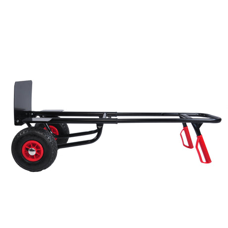 Heavy Duty Manual Truck na may Double Handle 330 lb Steel Trolley para sa Paglipat ng Platform Truck na may 10 " Rubber Wheels para sa Paglipat/Warehouse/Hardin/Grocery