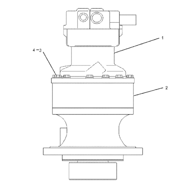 Moteur pivotant KBC0108 M2X146, adapté au boîtier CX240 CX240B