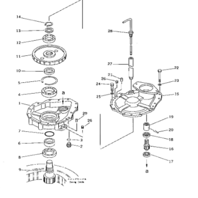 Motore oscillante 20T-26-00080 20T2600080 Adatto per Komatsu PC38UU PC40-6 PC50UU-1 PC50UU