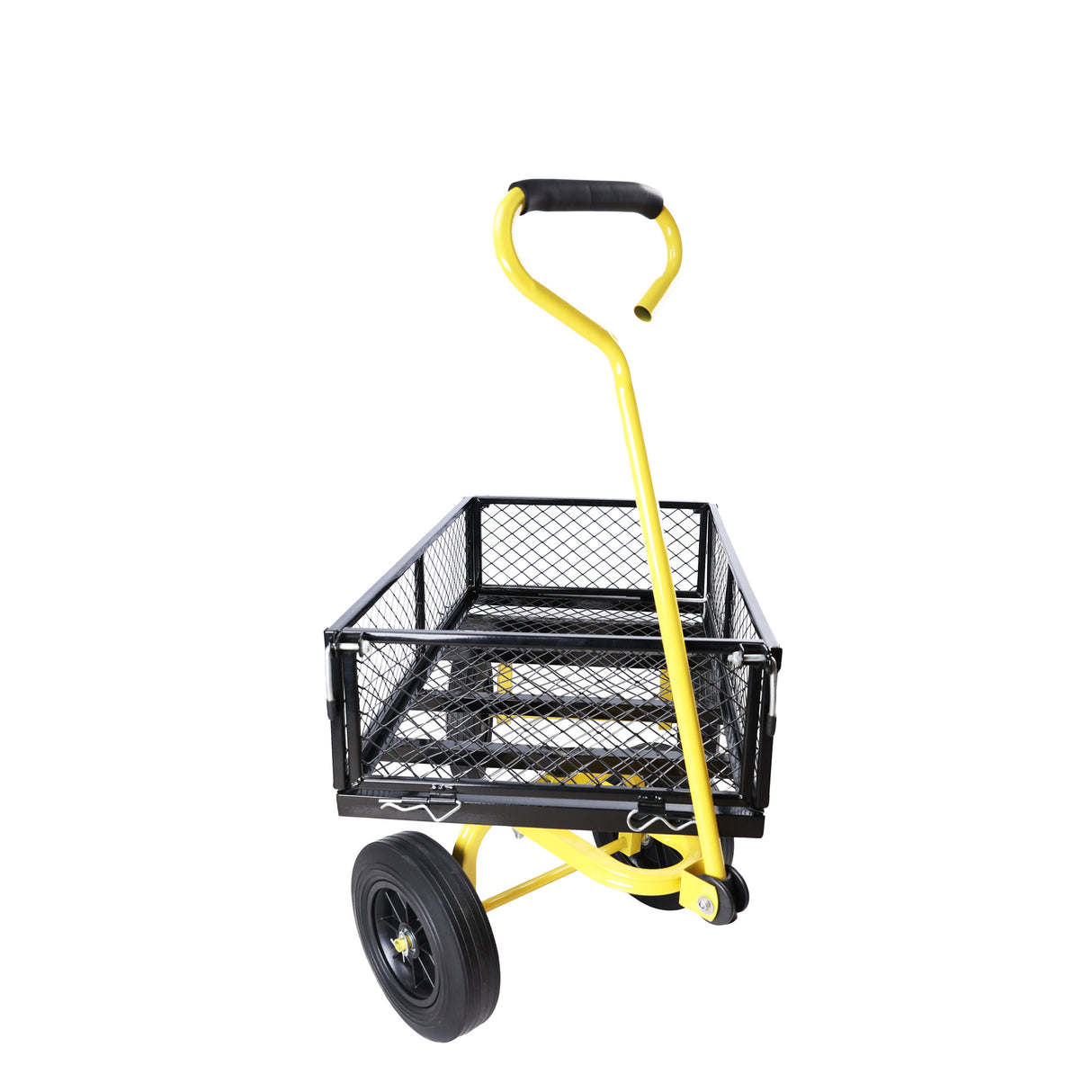 Roues solides outils chariot chariot camions de jardin Transport bois de chauffage noir jaune