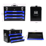 3 Drawers Tool Box with Tool Set Blue