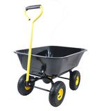 Vouwwagen Poly Garden Dump Truck met stalen frame 10 inch luchtband zwart