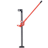 High Lift Farm Jack 48" Utility 7000 lbs Capacity Ratcheting Off Road Heavy-Duty for Tractor Truck SUV Bumper Red