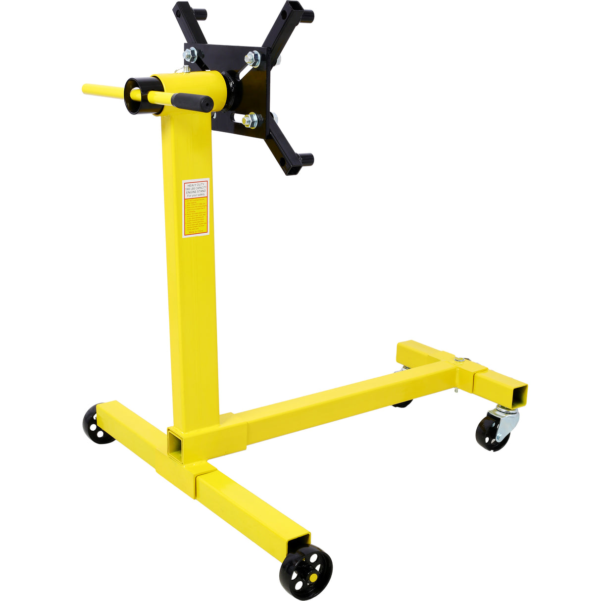 Rotating Coyote Engine Stand with 1000-Lb Capacity Hoists & Stands Test Run--Yellow