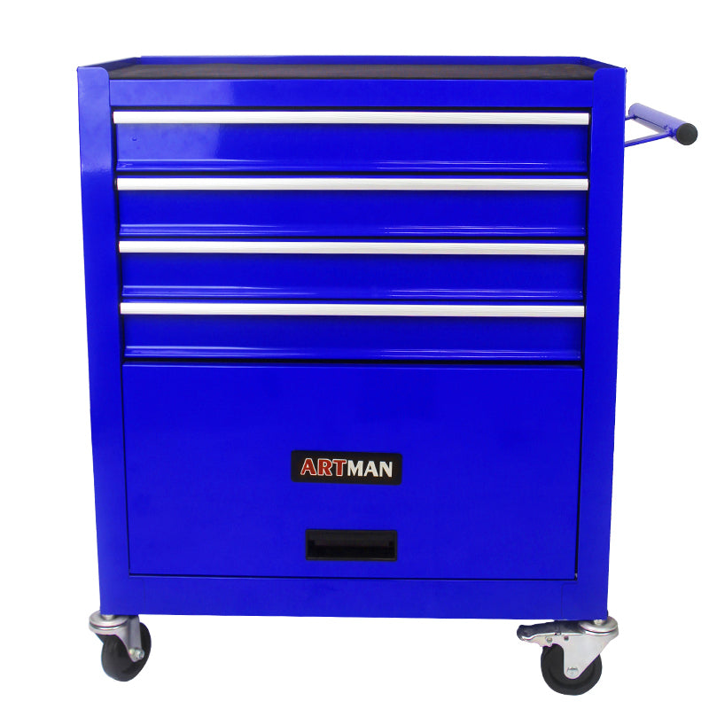 4 Drawers Multifunctional Tool Cart with Wheels Blue