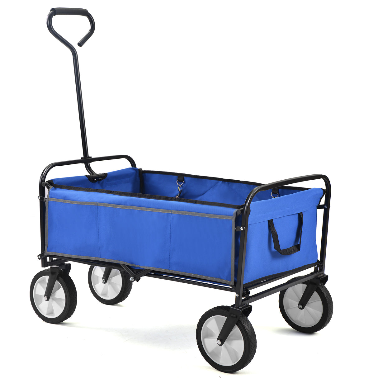 Vouwwagen Tuinwinkel Strandwagen Zwart Blauw