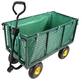 Garten-Blumenwagen, Transport, Brennholz, grüne Stofftasche