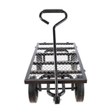 Roues solides outils chariot chariot camions de jardin Transport bois de chauffage noir