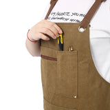 Long Heavy Duty Canvas Tool Apron Carpenter Woodworking Apron Mga Karpintero 16 Oz Ganap na Naaangkop sa Kumportableng Pagkasyahin sa Mga Lalaki at Babae na hindi na-wax