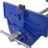 Rapid Action Woodworking Vise Quick Release Lever para sa Mga Pagsasaayos na 10.5 Inch Jaw Lapad na Ginawa gamit ang Heavy-Duty Cast Iron--Asul