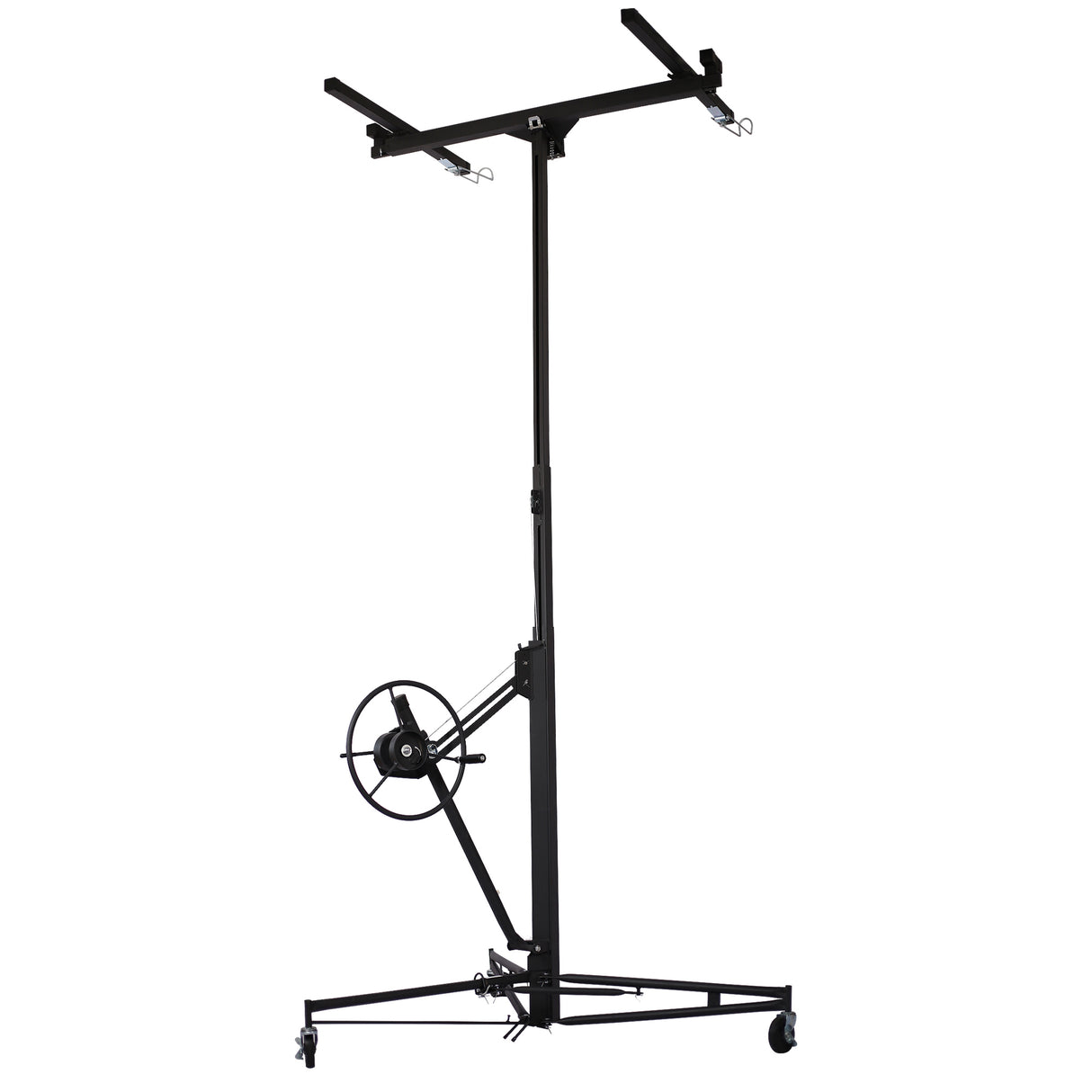 11' Lift Drywall Panel Hoist Jack Lifter Black