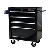 4 Drawers Multifunctional Tool Cart with Wheels Black